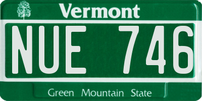 VT license plate NUE746
