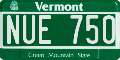VT license plate NUE750