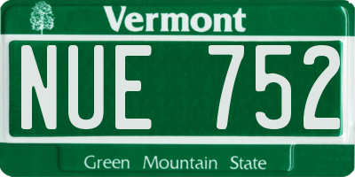 VT license plate NUE752