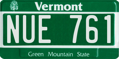 VT license plate NUE761