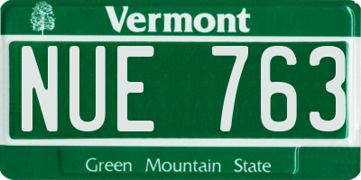 VT license plate NUE763