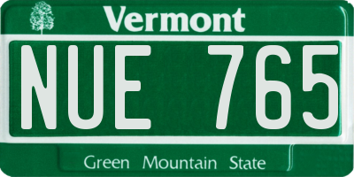 VT license plate NUE765