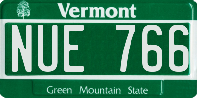 VT license plate NUE766