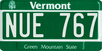 VT license plate NUE767
