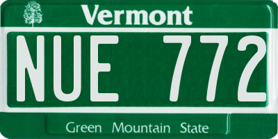 VT license plate NUE772