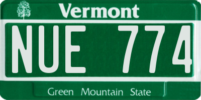 VT license plate NUE774