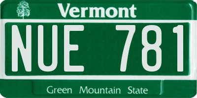 VT license plate NUE781