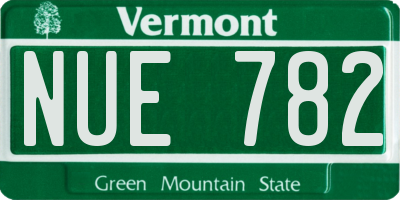 VT license plate NUE782