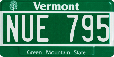 VT license plate NUE795
