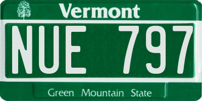 VT license plate NUE797