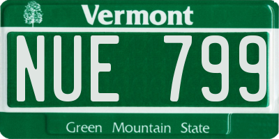 VT license plate NUE799