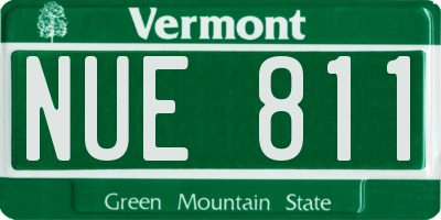 VT license plate NUE811