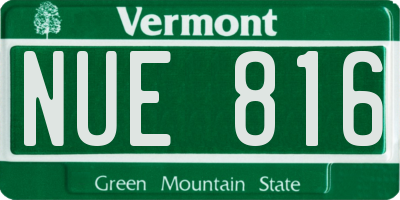 VT license plate NUE816