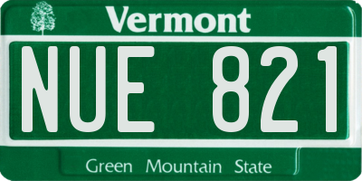 VT license plate NUE821