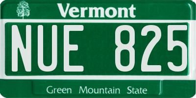 VT license plate NUE825