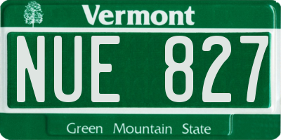 VT license plate NUE827