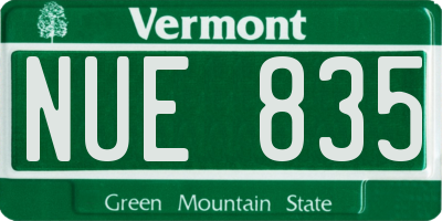 VT license plate NUE835