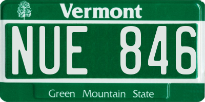 VT license plate NUE846