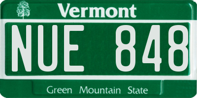 VT license plate NUE848