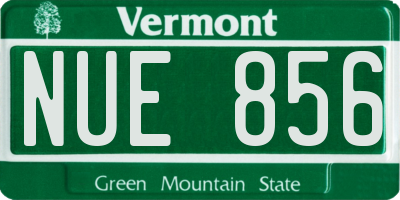 VT license plate NUE856