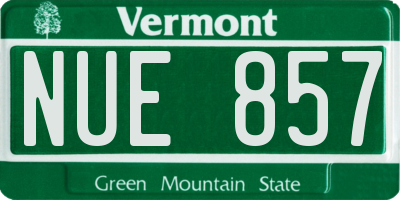 VT license plate NUE857