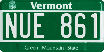 VT license plate NUE861