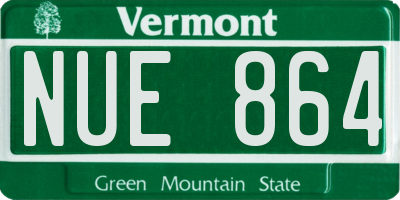 VT license plate NUE864