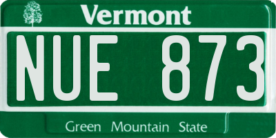 VT license plate NUE873