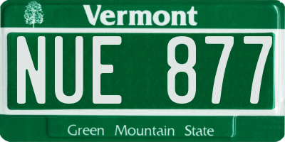VT license plate NUE877