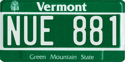 VT license plate NUE881