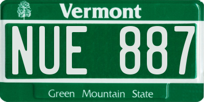 VT license plate NUE887