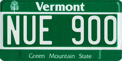 VT license plate NUE900
