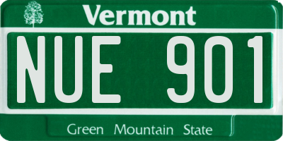 VT license plate NUE901