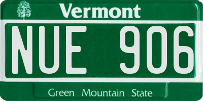 VT license plate NUE906