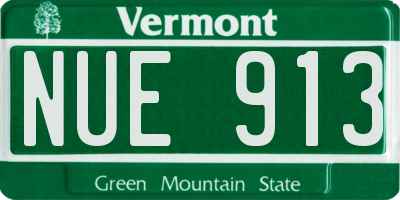 VT license plate NUE913