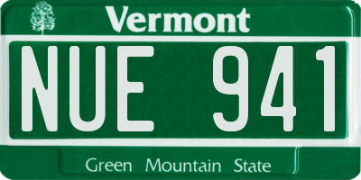 VT license plate NUE941
