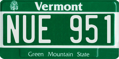 VT license plate NUE951