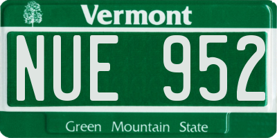 VT license plate NUE952