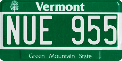 VT license plate NUE955