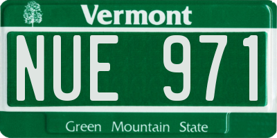 VT license plate NUE971