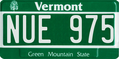 VT license plate NUE975