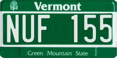 VT license plate NUF155