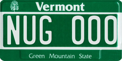 VT license plate NUG000