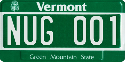 VT license plate NUG001