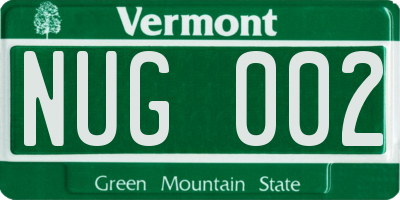 VT license plate NUG002