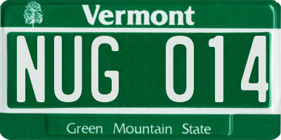 VT license plate NUG014