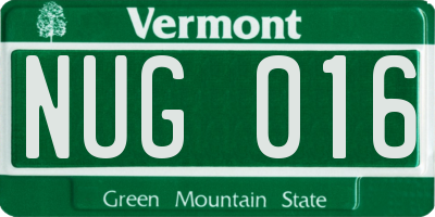VT license plate NUG016