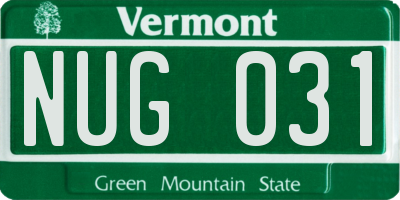 VT license plate NUG031