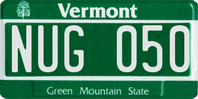 VT license plate NUG050