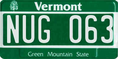 VT license plate NUG063
